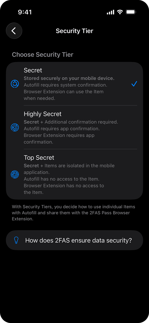3 security Tiers