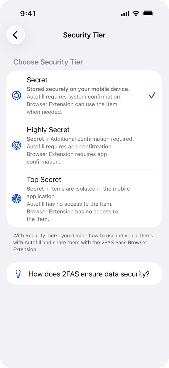 3 security Tiers